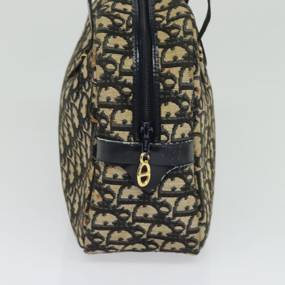 DIOR Trotter Canvas Hand Bag Navy Gold - Picture 4 of 12